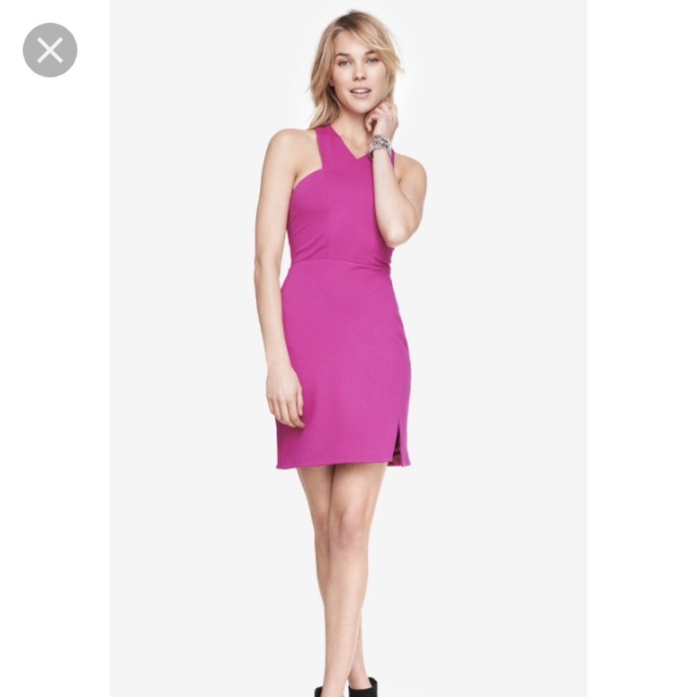 Express Crisscross Neck Sheath dress